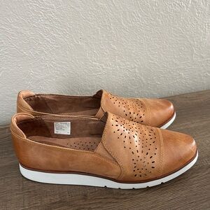 Women’s Rockport Cobb Hill Laci Perforated Slip-On, 8, Brown